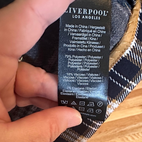 Liverpool Black and Cream Plaid Blazer - Picture 4 of 5